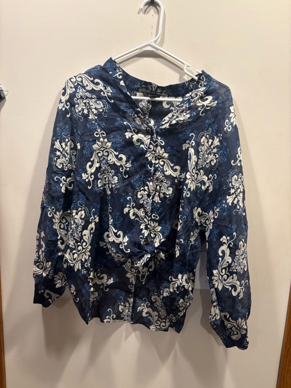 Halogen tie front Blouse - Picture 2 of 5